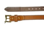 Quick draw leather belt